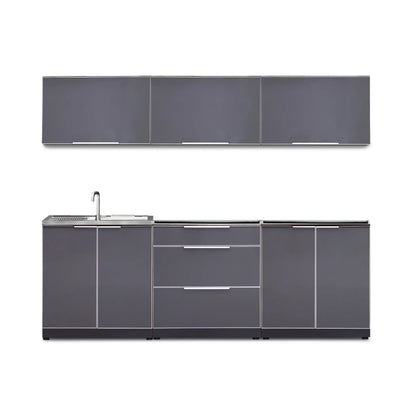 Classic Series 6PC Modular Outdoor Kitchen · Aluminum · Tempered Glass Door