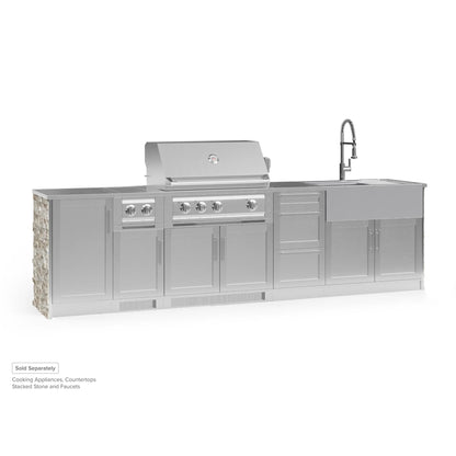 Signature Series 7PC Custom Outdoor Kitchen · 304 Stainless Steel · Shaker Door