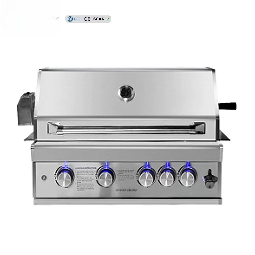 Deluxe Built-In Stainless Steel Gas Grill Tabletop Customizer Outdoor Kitchen Commercial and Home Grill Grill