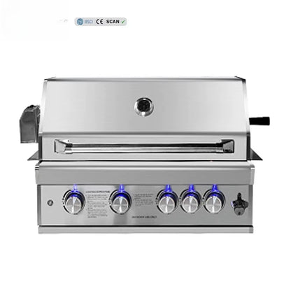 Deluxe Built-In Stainless Steel Gas Grill Tabletop Customizer Outdoor Kitchen Commercial and Home Grill Grill