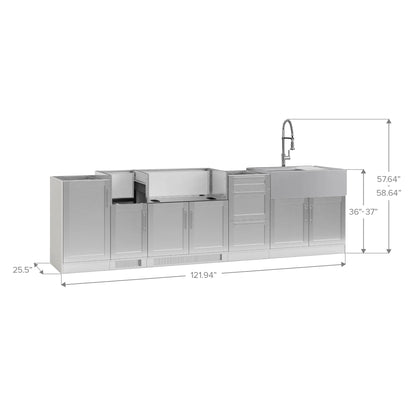 Signature Series 7PC Custom Outdoor Kitchen · 304 Stainless Steel · Shaker Door