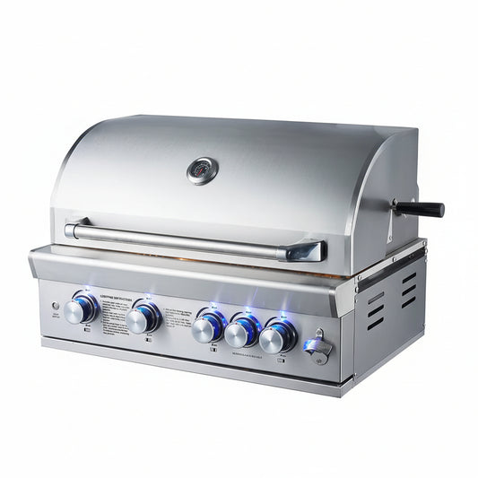 Deluxe Built-In Stainless Steel Gas Grill Tabletop Customizer Outdoor Kitchen Commercial and Home Grill Grill