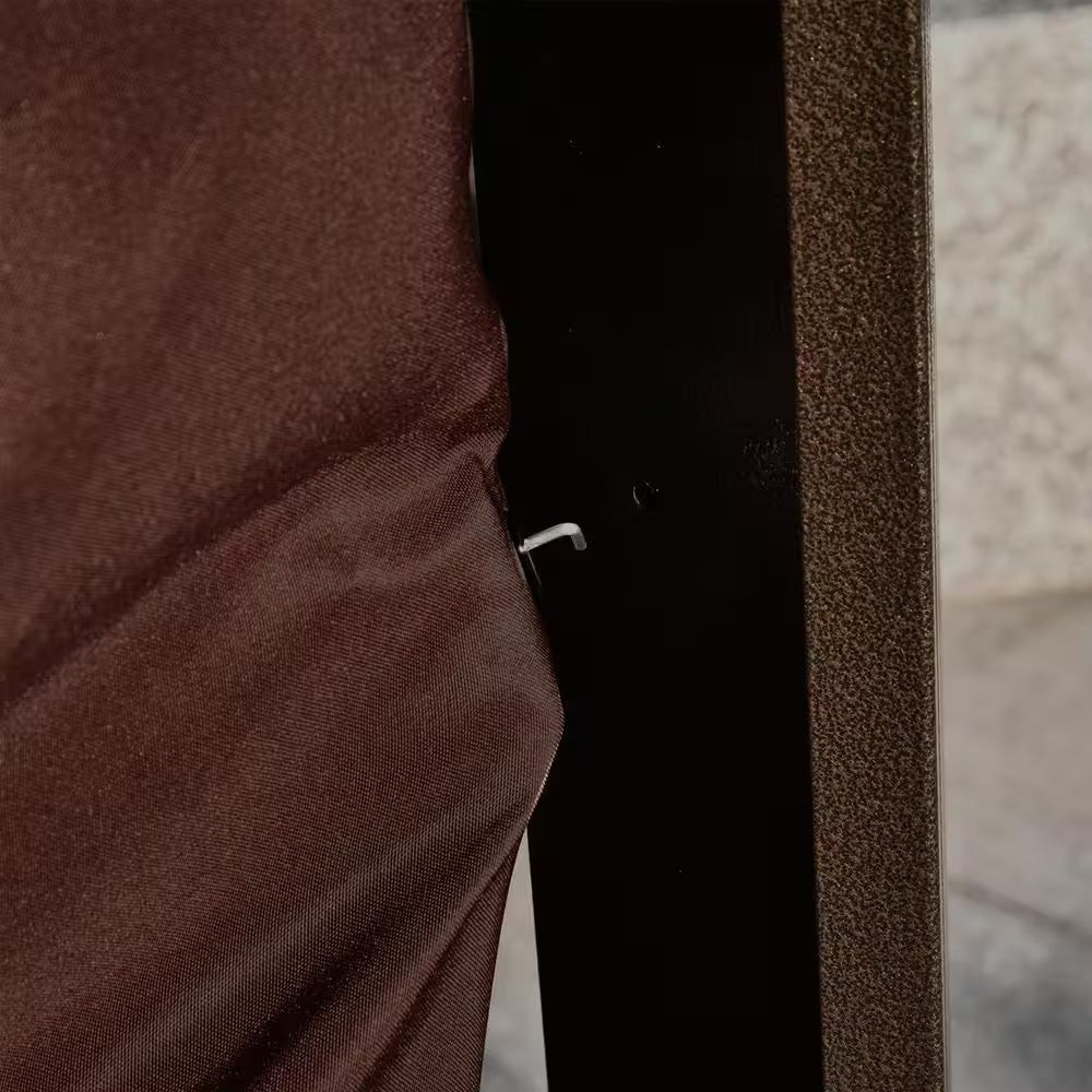 12 Ft. X 10 Ft. Steel Hardtop Canopy Gazebo with Fully Enclosed Zippered Curtains and Roomy Comfortable Interior, Brown